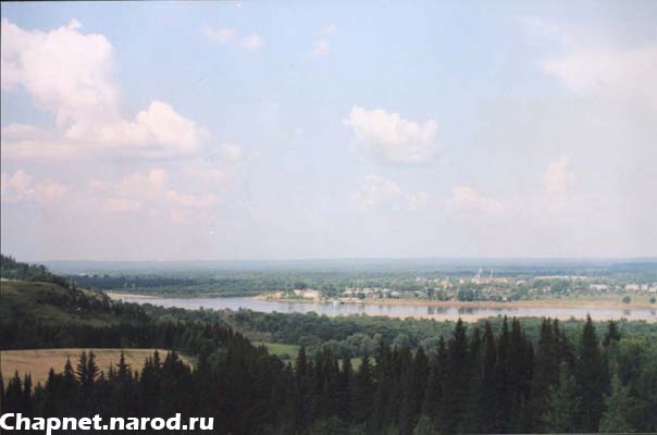 Вид на поселок Аркуль с горы